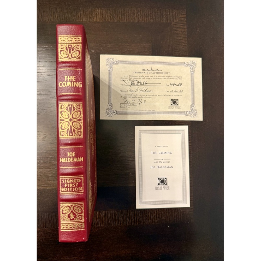 Signed Easton Press The Coming Joe Haldeman 1st Ed Leather #164/1050‎ COA
